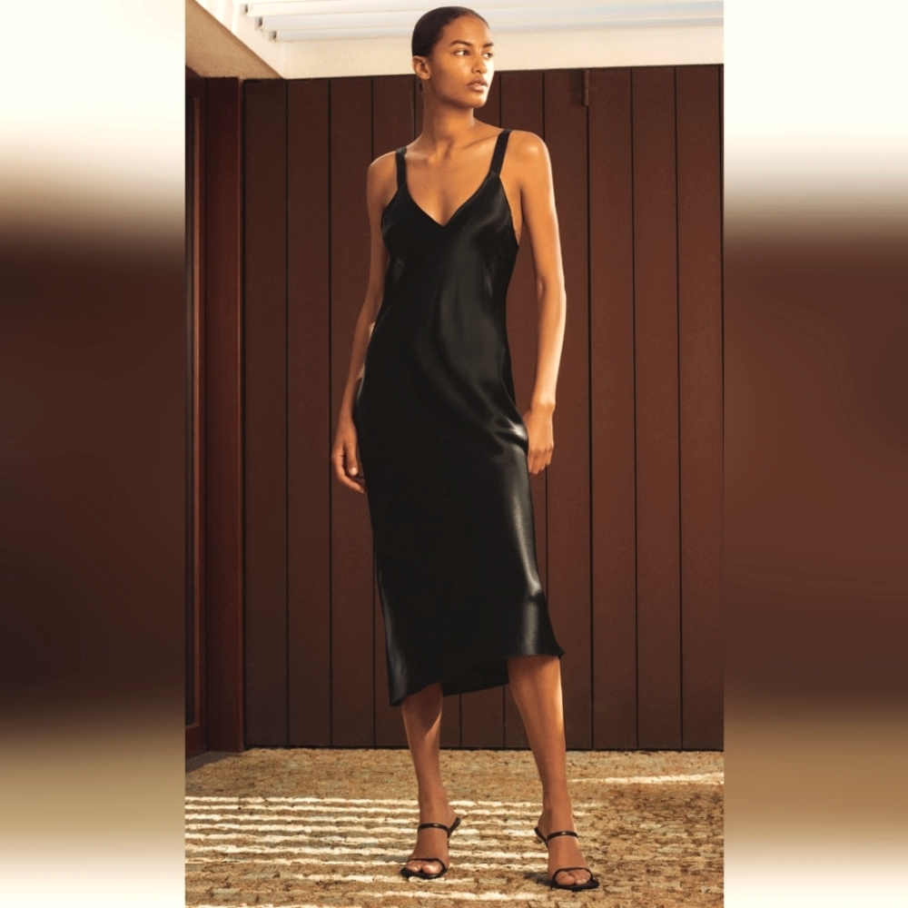 NWT Satin Effect Midi Dress